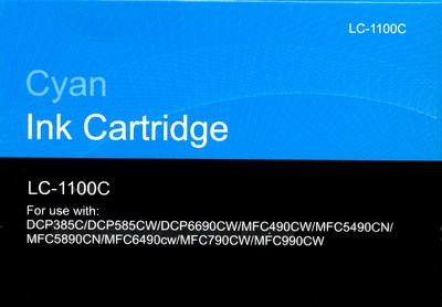GB ink compatible Brother LC980 LC1100 Cyan DCP385C MFC490CW GB ink compatible Brother LC980 LC1100 Cyan DCP385C MFC490CW