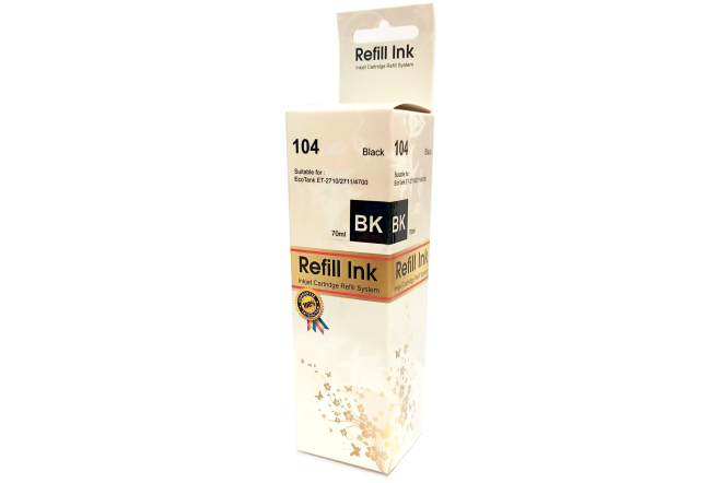 ink refill for104 Ecotank bottle black 70ml ET-2710 ET-2812 2814