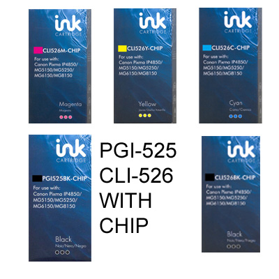 Blue Box Compatible Canon PGi525 CLi526 Multipack Chipped Blu