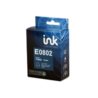 T802 Remanufactured Epson C13T08024010 (T0802) Cyan Ink Cartridg