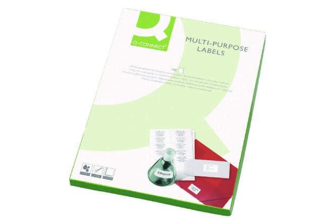 Q-Connect Labels 199.6x289mm 1 Per Sheet White (Pack of 100)