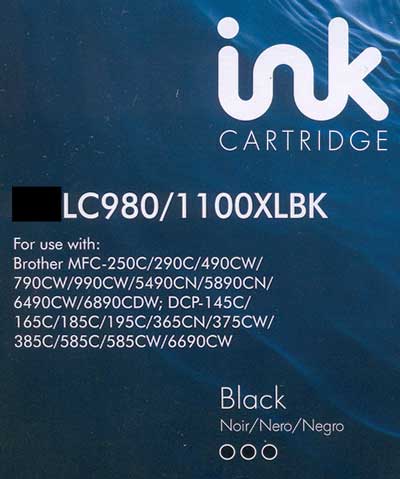 LC1100HYBK Compatible Brother (LC1100HYBK) Black Ink Cartridge I