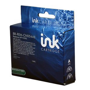 CN054AE Remanufactured HP CN054AE (933XL) Cyan Ink Cartridge 0k8