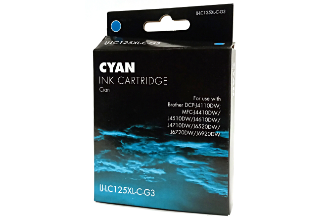 LC125XLC IJ Comp Brother Cyan LC125 Gen 3 Inkjet LC125XL Inkjet