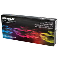 IJ Comp Canon Pgi-525Bk CLi-526BkCMY Slim Set Chip Inkjet