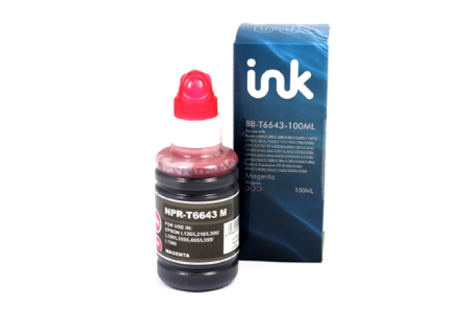 IJ Compatible Epson C13T664340 (T6643) Magenta Bottled Ink 100ml