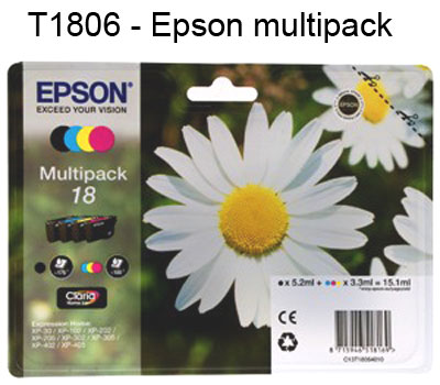 Original Daisy Epson C13T18064012 T1806 (18) Multipack OEM