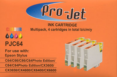 Projet ink set of 4 Epson T0441 - T0444 C64 C84 CX3650 CX6400
