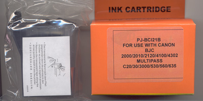 Canon ink BCI21 bci 21 Black ink bjc2000 2010 2120 mp C20 C30